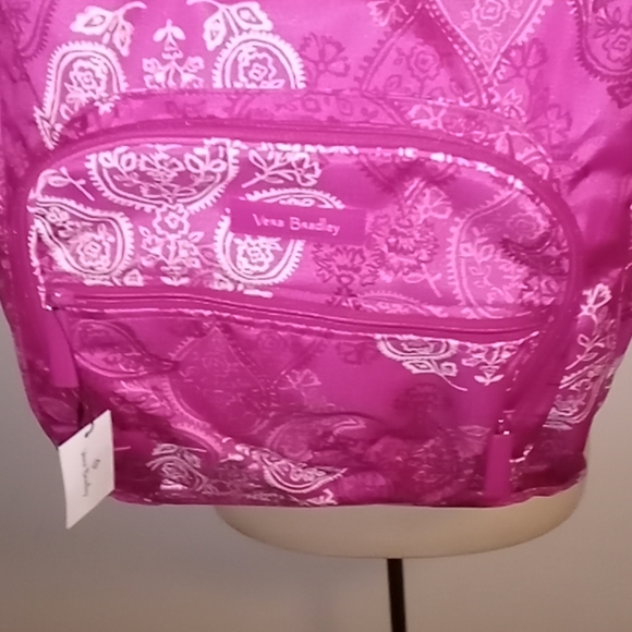 ‼️FREE‼️Vera Bradley Pink Stamped Paisley Backpack - Picture 4 of 10